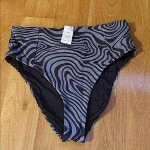 Onia Stylish Blue and Gray Women's Swim Bottom